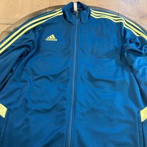 Adidas Blue & Green/Lime Stripes Jacket XXL